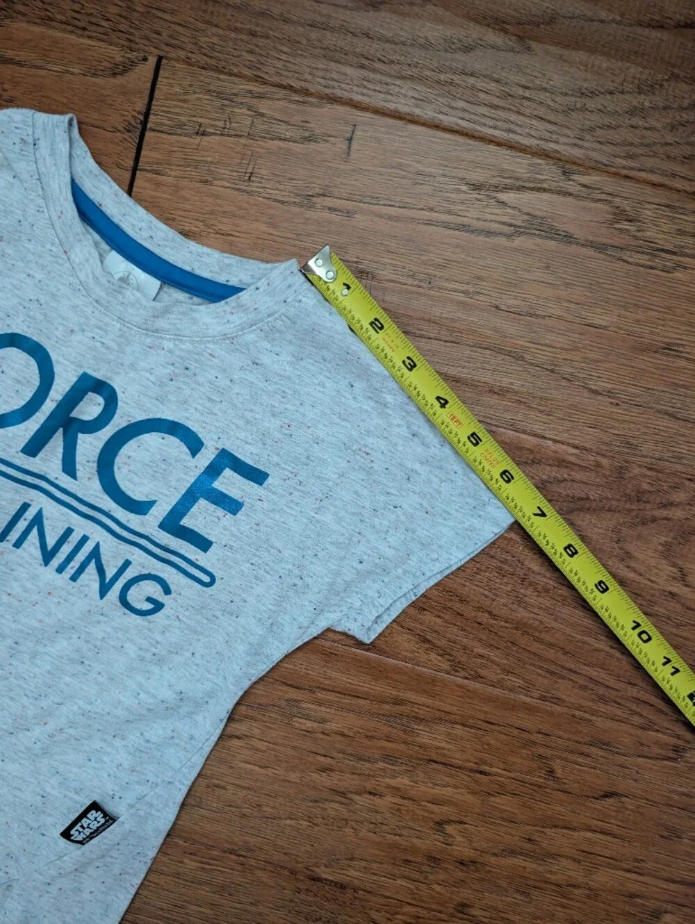 Disney Girls Star Wars Gray Blue 'Force in Training' Graphic T Shirt Size 5/6